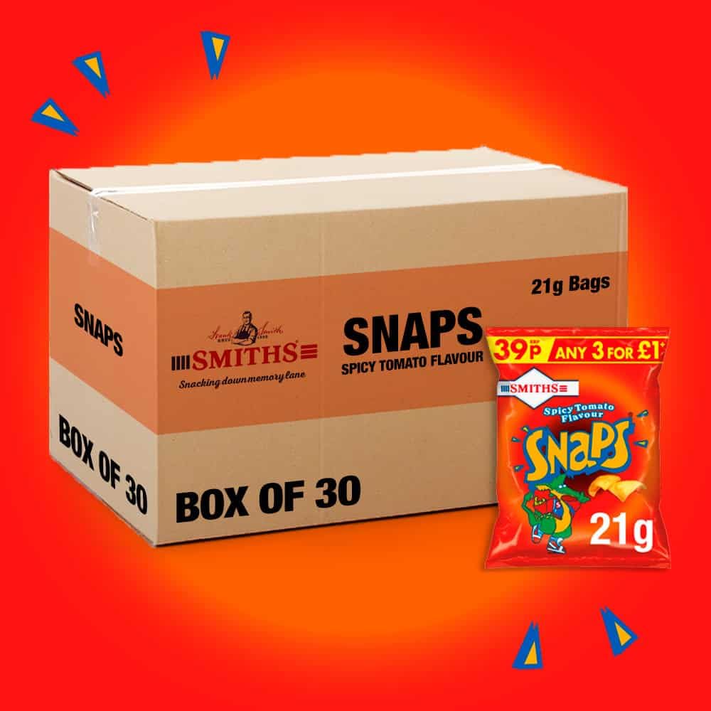 Smiths Savoury Snacks Full Retail Boxes (Spicy Tomato Snaps)