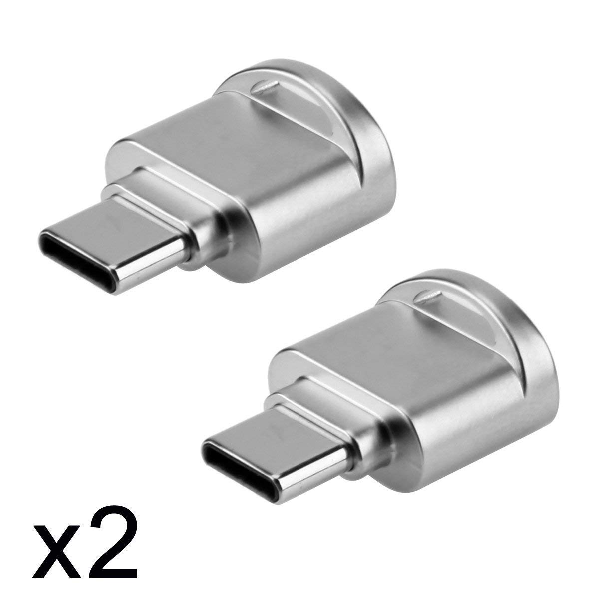 chenyang CY 2pcs USB Type C USB-C to Micro SD SDXC TF Card Reader Adapter for Mac book & Cell Phone