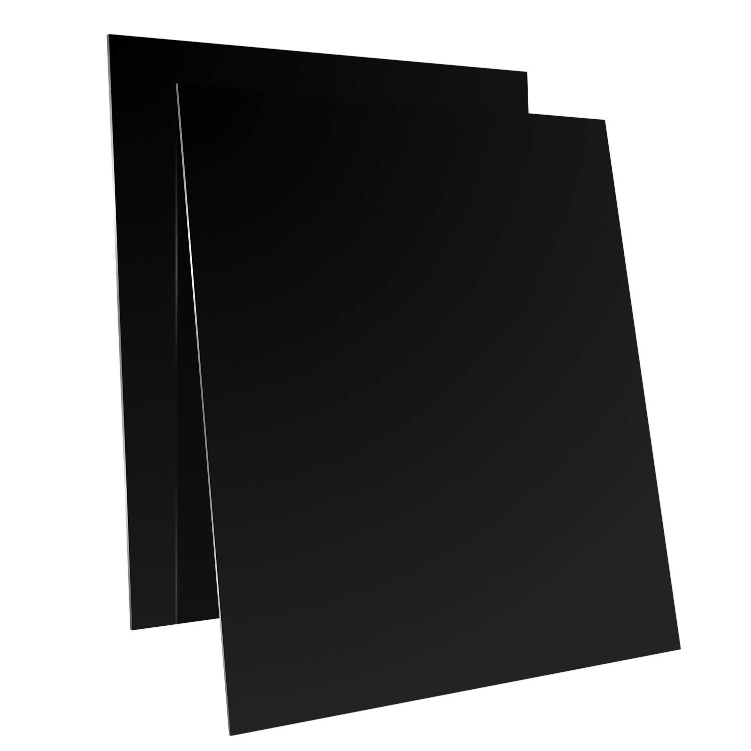 KLEARSTAND 2 Pack Black 17" x 21" x 0.170" 4.3mm LDPE Black Plastic Sheets, Low Density Polyethylene Sheets, Highly Versatile, Flexible and Impact Resistant, Plastic Sheets, Made in USA