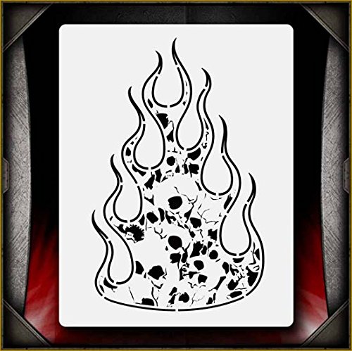 Hell Fire 3 AirSick Airbrush Stencil Template