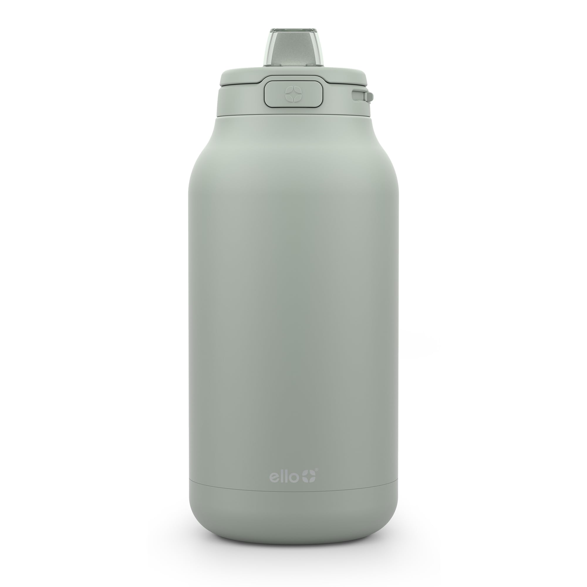 Ello Hydra 64oz Half Gallon Vacuum Insulated Stainless Steel Jug with Locking, Leak-Proof Lid and Soft Silicone Straw, Metal Reusable Water Bottle, Keeps Cold All Day