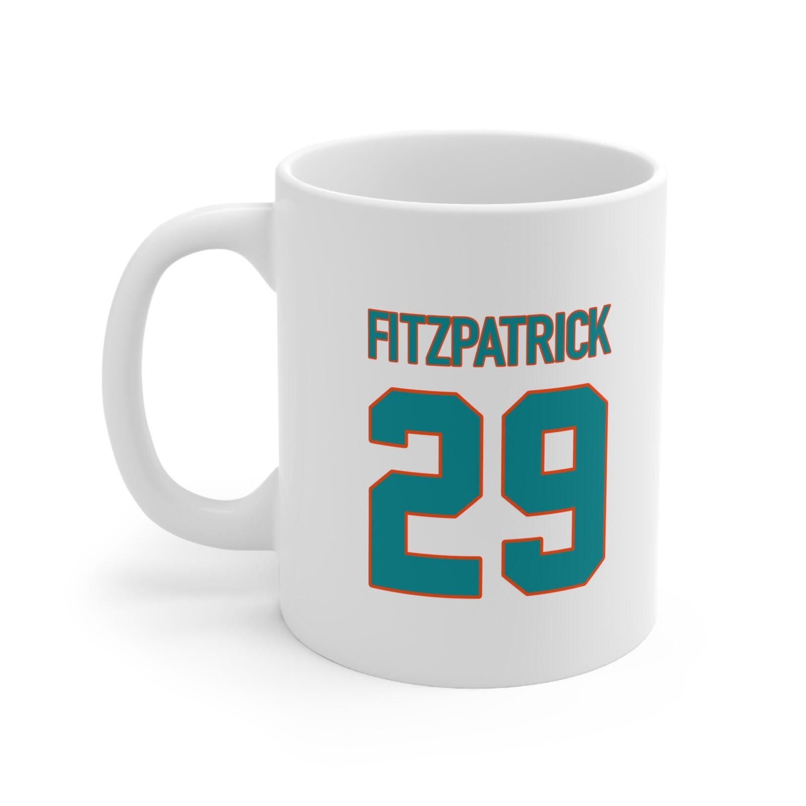 uniqx Minkah Fitzpatrick #29 - Miami Dolphins - Football Mug 11oz Printed Coffee and Tea Ceramic Mug- 320 ML Ceramic Coffee Mug 6249