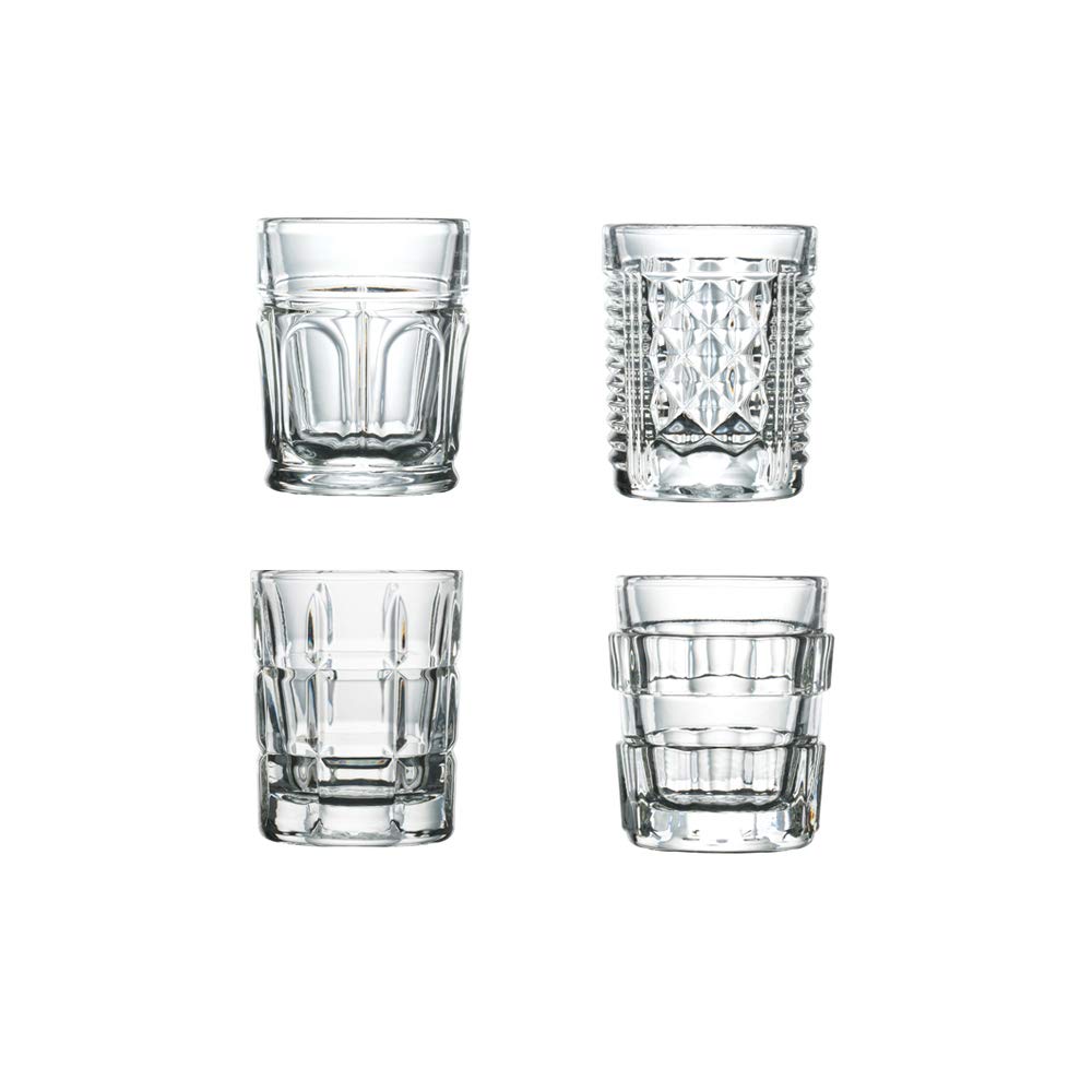 La Rochere Set of 4, 2 oz Barware, Shot Glasses, Drinkware Set, 4 Count (Pack of 1), Clear