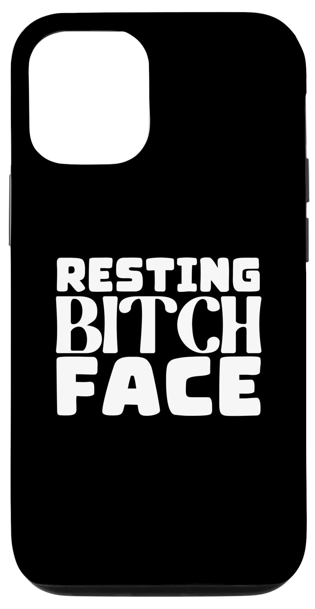 iPhone 14 Resting Bitch Face Sarcastic Funny Design (White) Case