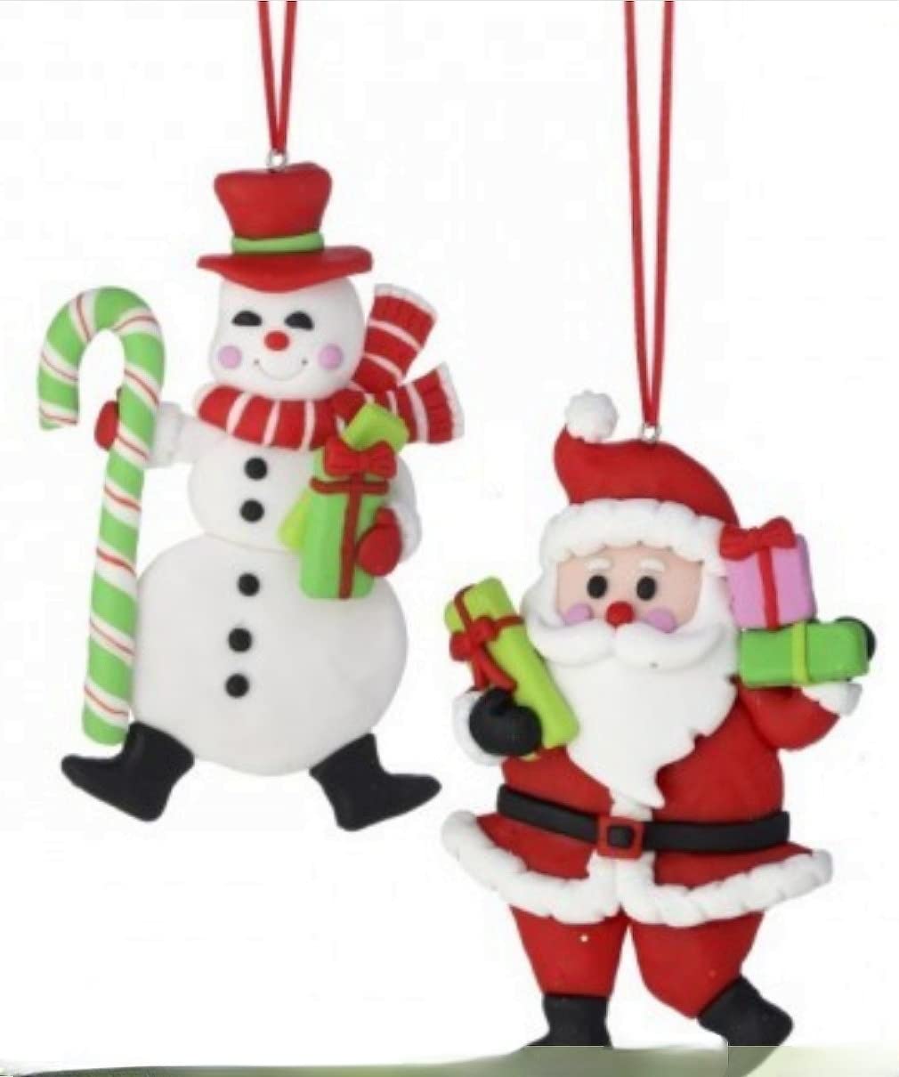 Regency InternationalSanta Claus & Snowman Ornaments Set of 2