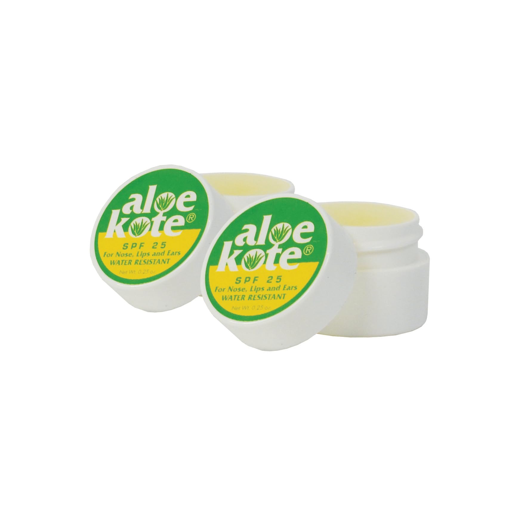 ALOE UPKote SPF 25 - .5 Oz Jar - s Premier SPF 25 Lip Balm with Vera and Moisturizing oils - Alcohol Free - Assorted Lip Care Pack - 2 Pack