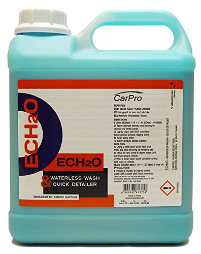 CARPRO ECH2O Waterless Wash, High Gloss Detail Spray, Rinse-Less Wash, and Clay Lubricant Concentrate - 4 Liter (135oz)