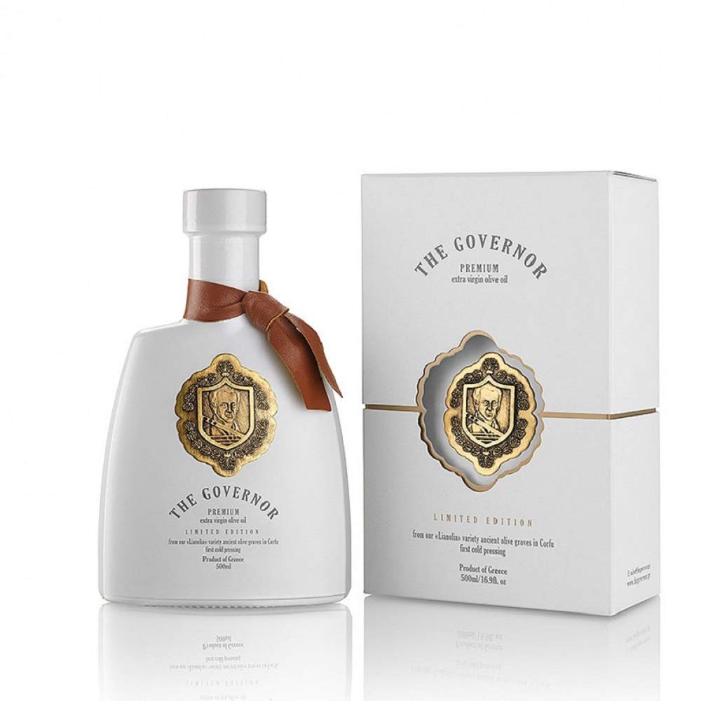 The Governor Limited Edition Extra Virgin Olive Oil - Unfiltered, Cold-Pressed, Early Harvest, Single Origin - Peppery, Robust, Spicy Notes - Packed with Polyphenols, Oleocanthal, Antioxidants, 500ml