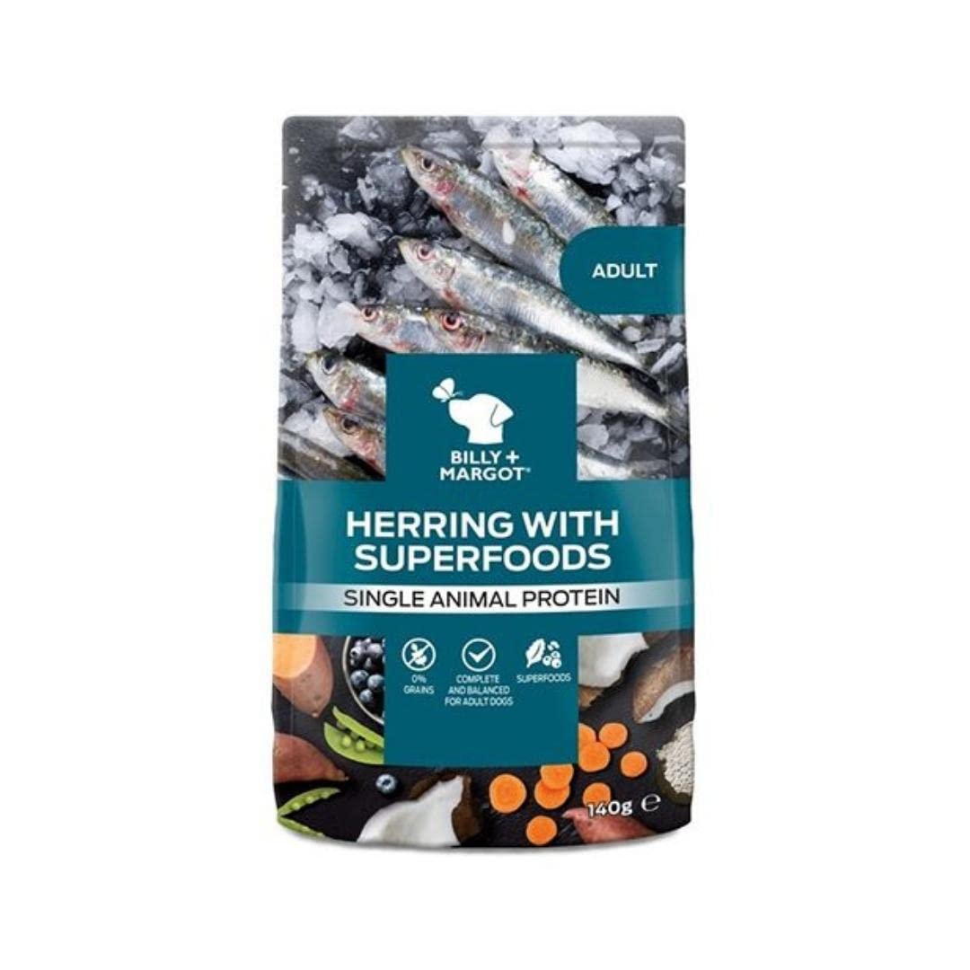 Billy & Margot Adult Herring with Superfoods Pouch 140G