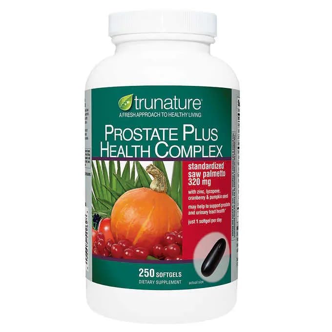 Tru-Nature Prostate Plus Health Complex, 250 Softgels Bundle - Gluten Free, Vitamins, Herbals & Dietary Supplements for Prostate & Urinary Tract Health