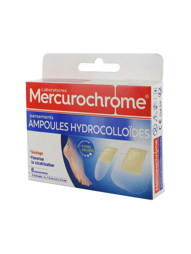 Mercurochrome Hydrocolloid Blisters 6 Plasters