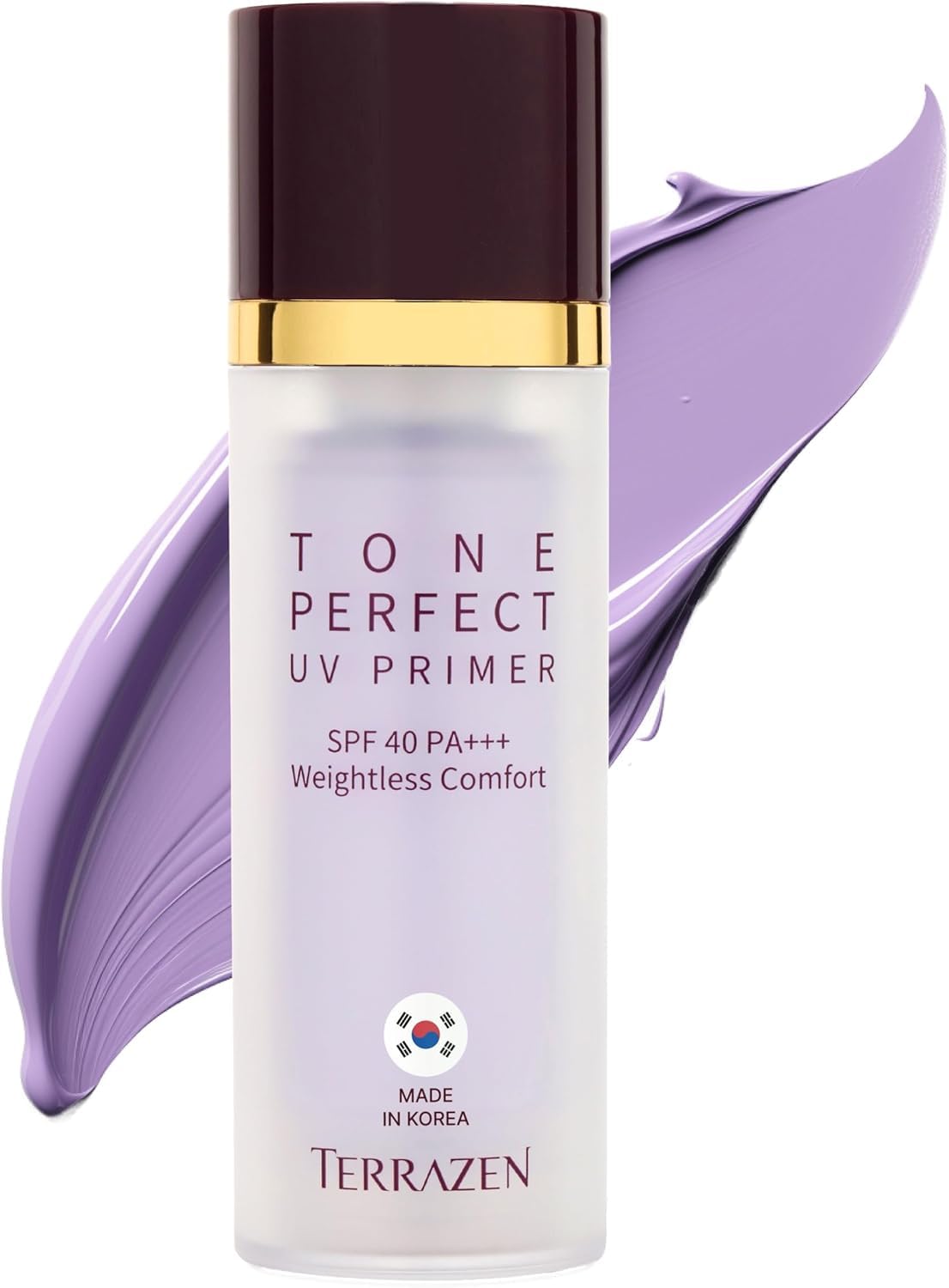 Korean Face Primer SPF40 - Purple Tinted Makeup Base for Dull, Sensitive Skin - Color Correcting, Moisturizing, Anti-Yellow Tone Corrector(Primer - Purple Tinted)