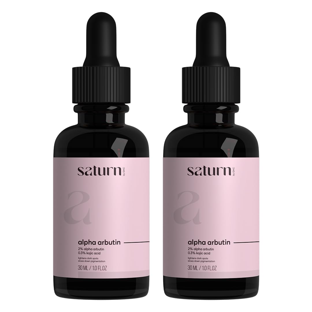 Saturn by GHC Alpha Arbutin Serum for Pigmentation & Dark Spots Removal | Anti-pigmentation Face Serum For Women with Hyaluronic Acid & Kojic Acid to Remove Blemishes | 30 ml (Pack of 2)