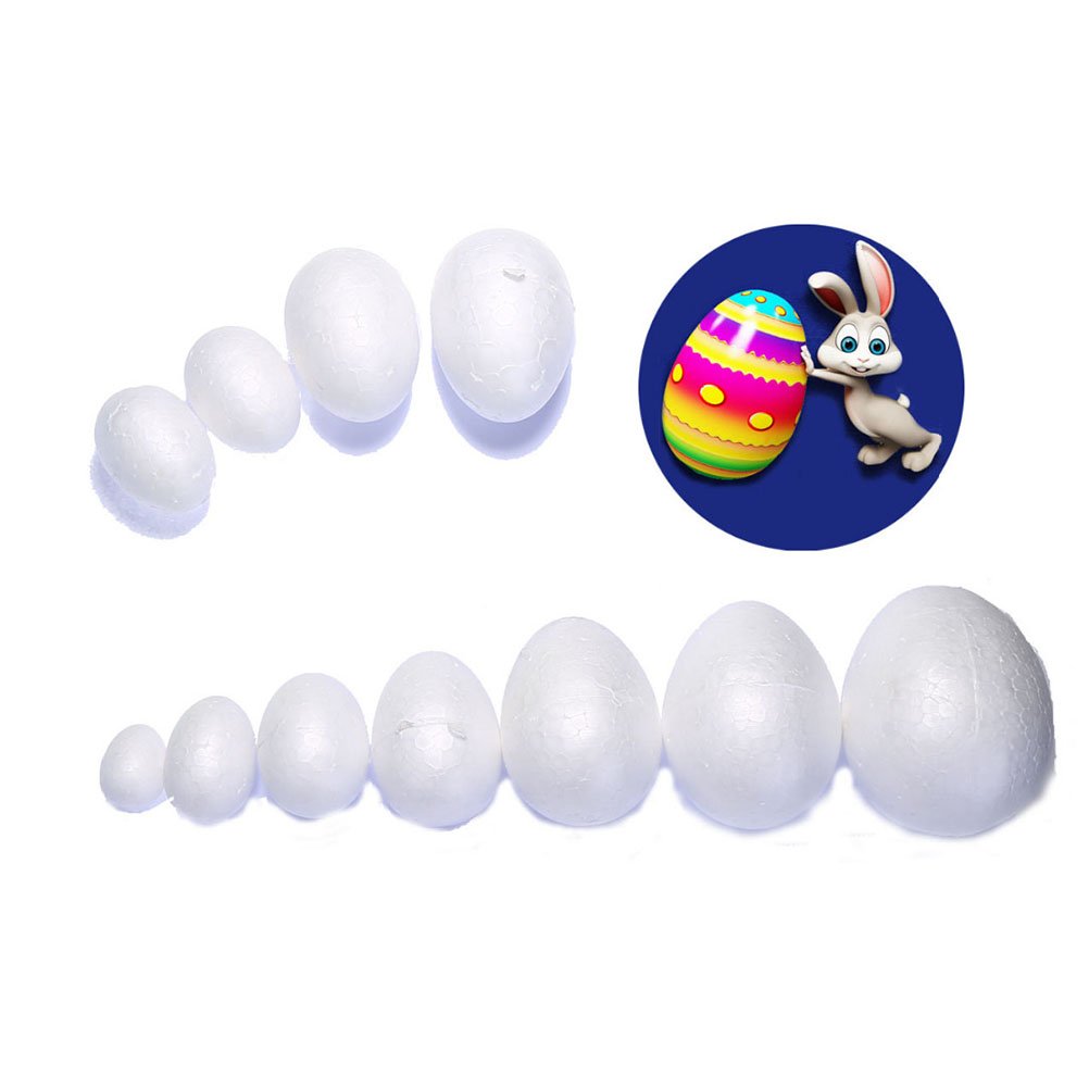 TENDYCOCO 3.5cm Durafoam Eggs Styrofoam DIY Easter Egg Crafts Foam Eggs Easter Gift DIY Easter Decorations, Pack of 50