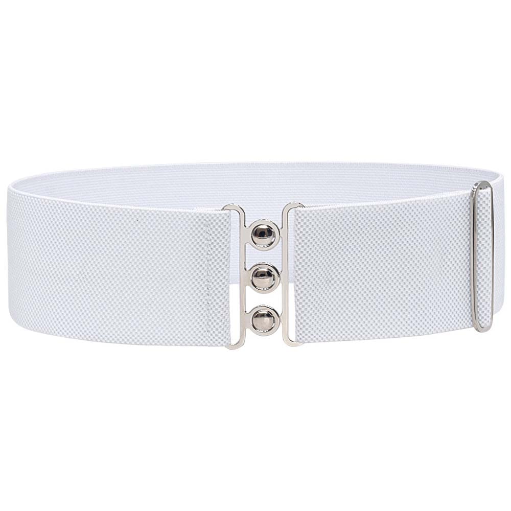 Women's Elastic Wide Corset Waist Belt with Adjust Buckle for Shirts Dress Outside Girdle Waistband