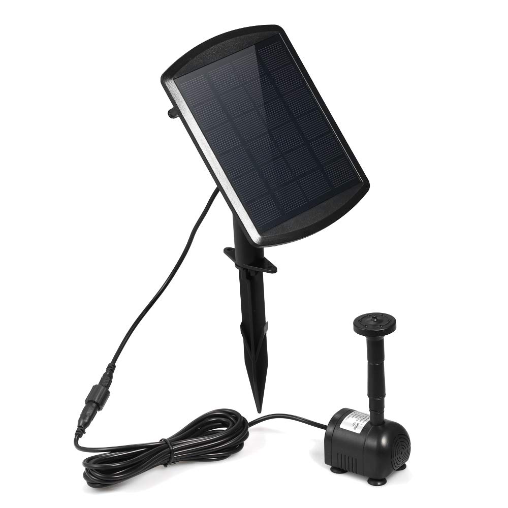 Decdeal 9V 1.8W Solar Powered Water Pump 200L/H