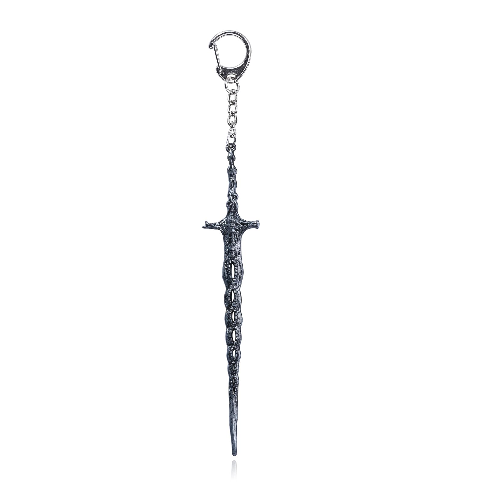 SONGCHANGJEWELRYElden Ring Godslaying Blade Keychain - Knight's Action Figures Toys Props - Collection Party Supplies Desk Key Decoration Gifts, Grey, Large