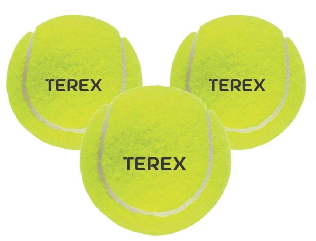 AEROGLO Sports - TEREX Ultra Rubber Tennis Ball Pack of 3 (Fluorescent Light Green)