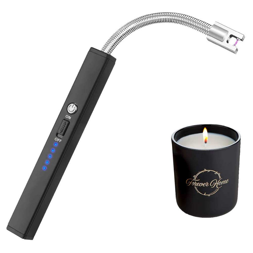 tikysky Lighters Candle Lighter USB Electric Plasma Lighters Long Rechargeable Flexible Flamless Windproof for Candles, Camping, Stove, Fireworks, Grill, BBQ