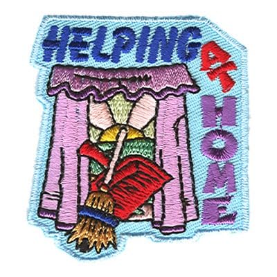 GenericGirl Boy Cub HELPING AT HOME Chores Jobs Reward Fun Patches Crests Badges SCOUT GUIDE Iron On Patch Perfect for Jackets, Hats, Backpacks, Uniforms and More