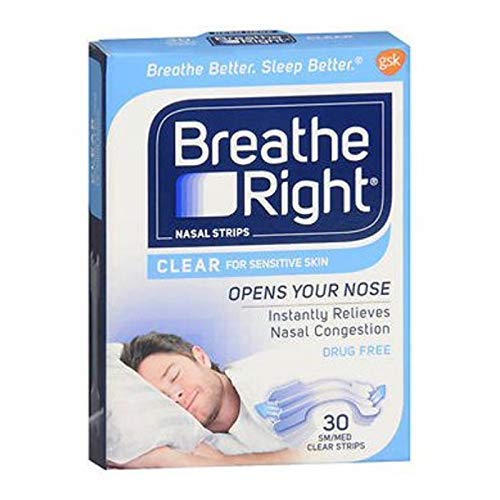 Breathe Right Small/Medium Clear Nasal Strips, 30 ct