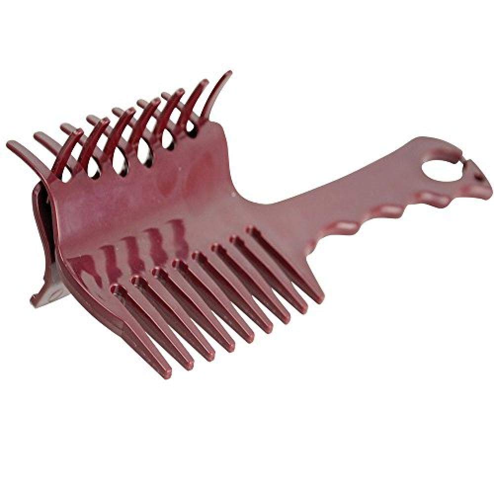 Hyshine Perfect Neat Plaits Plaiting Comb - Horse Pony Grooming Showing-Burgundy