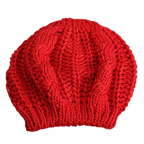 iDealhere Fashion Winter Women Beret Warm Knitted Baggy Beanie Hat Pretty Comfortable Plain Caps Multicolor Elasticity Ski Cap