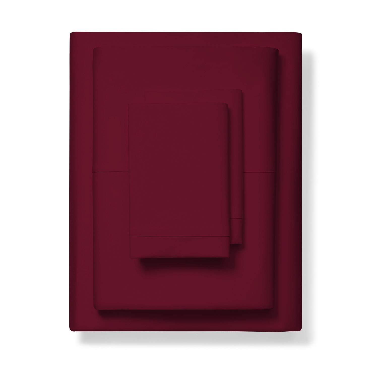 800 Thread Count 100% Pure Egyptian Cotton – Sateen Weave Premium Bed Sheets, 4- Piece Burgundy King- Size Luxury Sheet Set, Fits mattresses Upto 18” deep Pocket