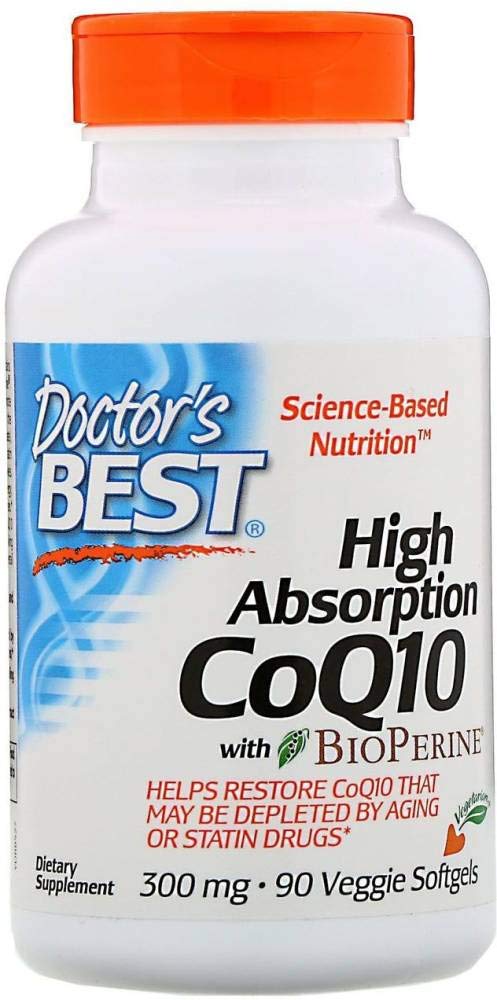 Doctor's Best High Absorption CoQ10 with BioPerine 300 mg 90 Veggie Softgels