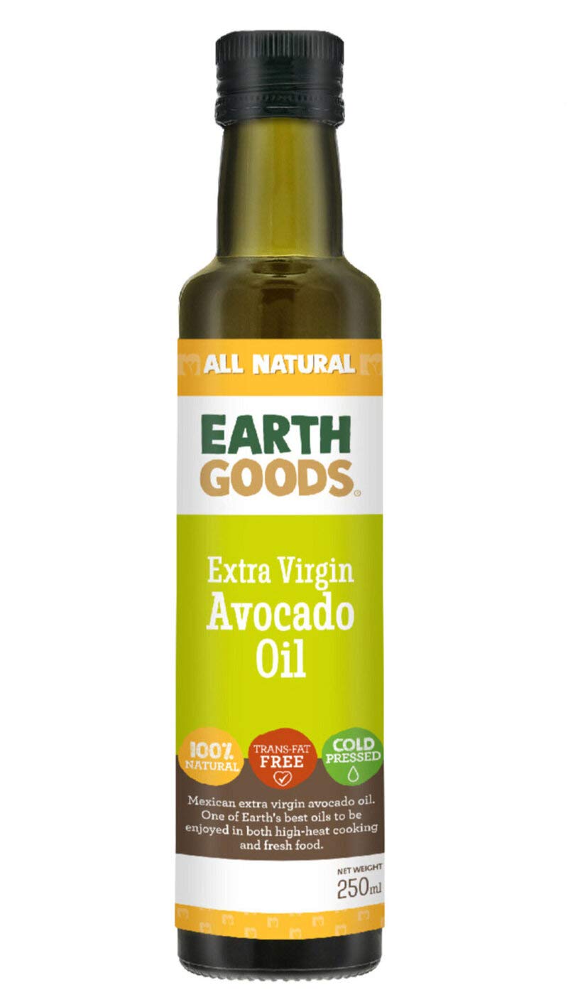 Earth Goods Extra Virgin Avocado Oil; 100% Natural; Transfat Free; Cold Pressed; 250Ml