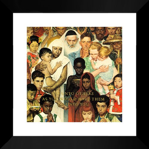 Do Unto Others 20x20 Framed Art Print by Norman Rockwell