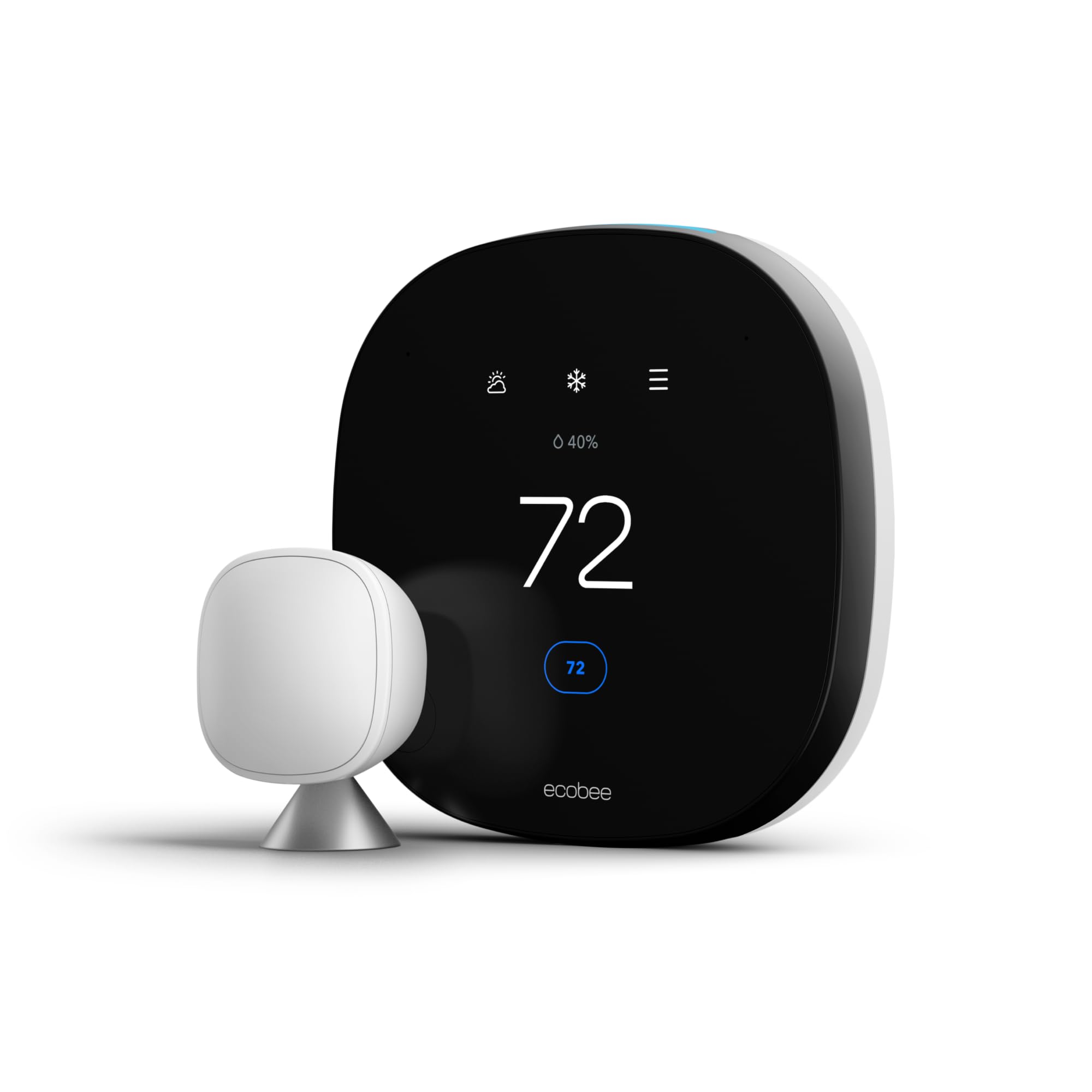 ecobeeSmartThermostat with Voice Control - Programmable Wifi Thermostat - Works with Siri, Alexa, Google Assistant - Smart Thermostat for Home