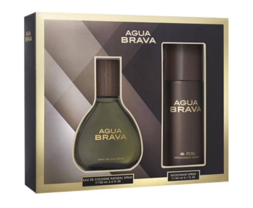 Agua Brava Eau de Cologne Natural Spray Deodorant Spray, 4.25 Fl Oz (Pack of 2)