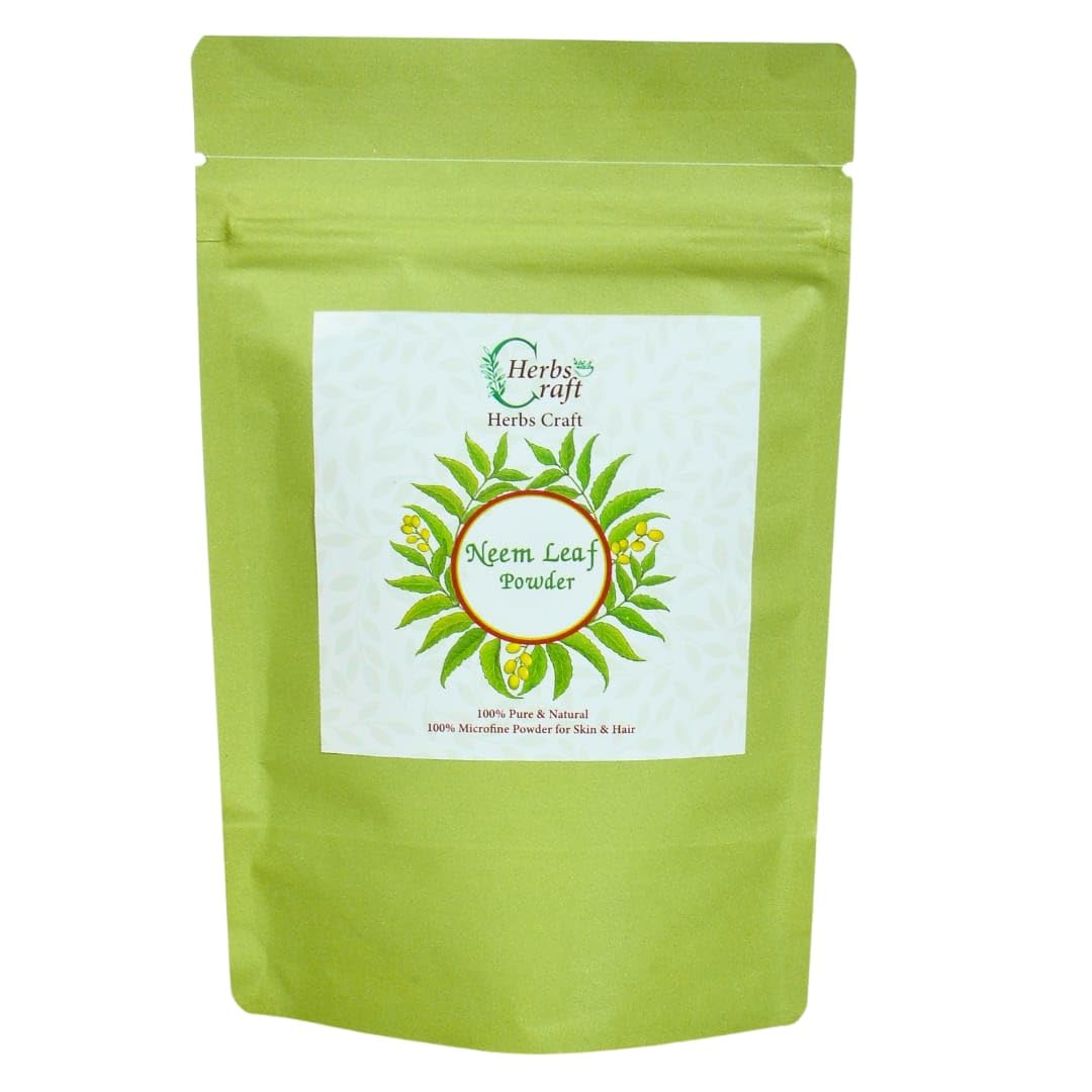 Herbs Craft Skin Care Neem Powder For Acnefree Skin With Antifungal Properties And For Shiny Hair.. Neem leaf|Neem Powder