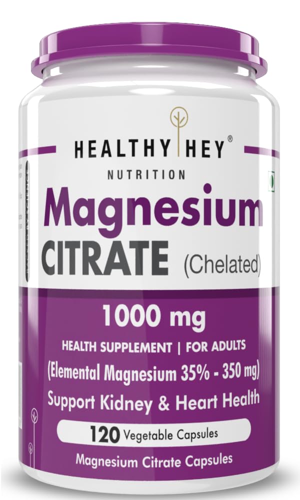 HealthyHey NutritionMagnesium Citrate-120 Vegetable Capsules