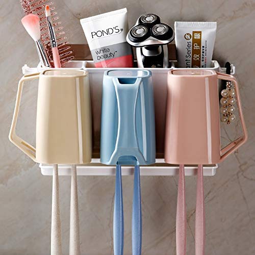 Egab Toothbrush Stands For Bathroom Wall Mounted Bathroom Cosmetic Organizer Stand Holder