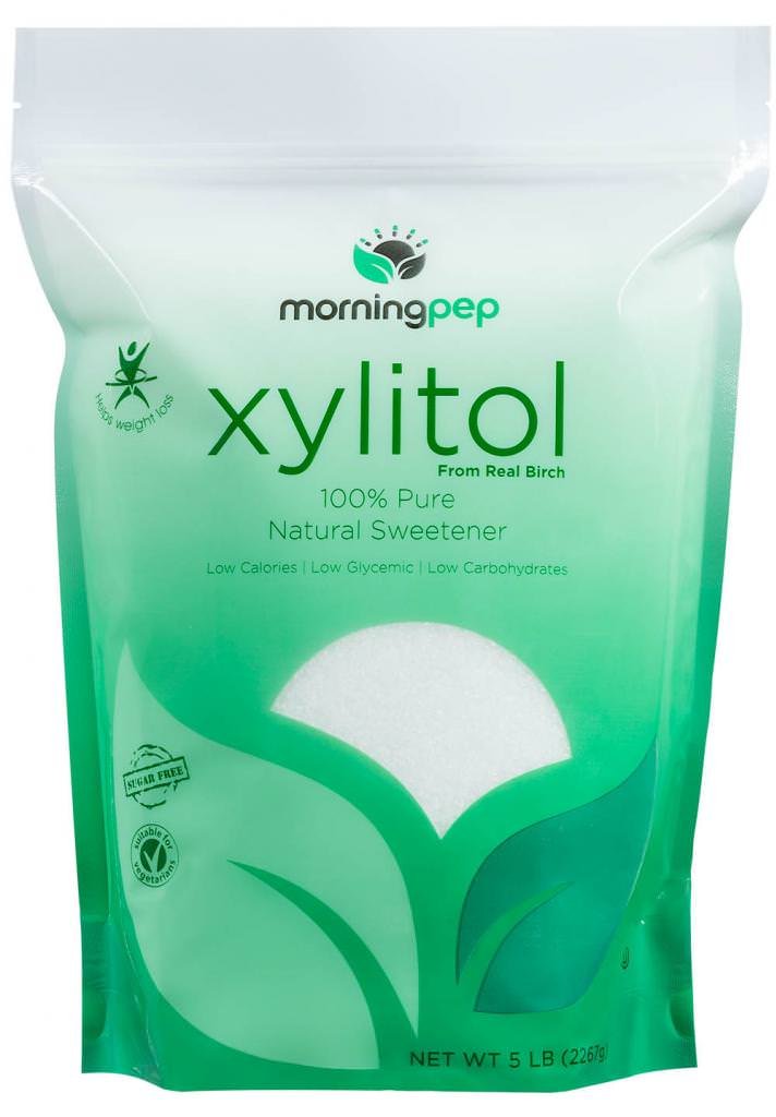 Morning Pep Pure Birch Xylitol (Keto Diet Friendly) Sweetener with no Aftertaste 5 LBs (Not from Corn) Non GMO Kosher Gluten Free Product of USA. 80 Onces