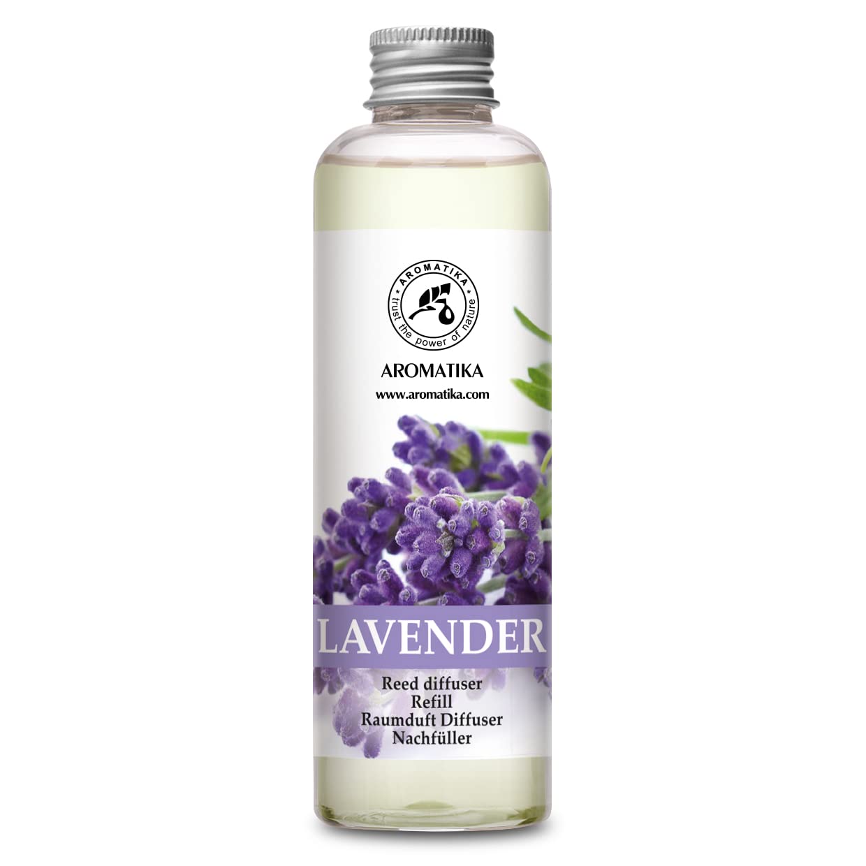 Lavender Reed Diffuser Refill 6.8 Fl Oz - Lavanda Refill - Room Fragrance Diffuser w/Natural Essential Lavender Oil - Reed Diffuser Oil Refill for Spa - Aromatherapy - Home - Bath - Restaurant