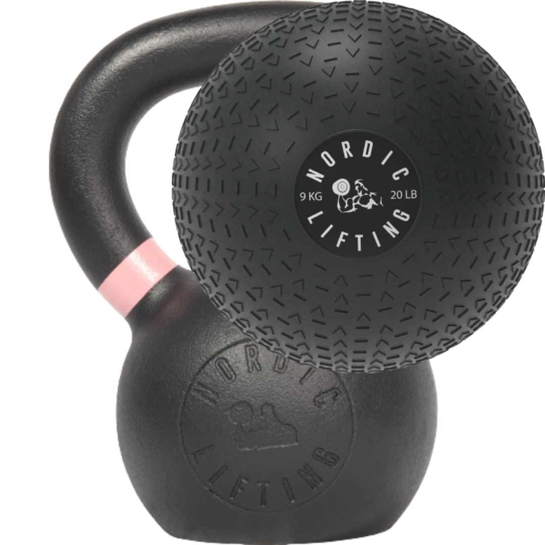 Kettlebell - 18 lb Bundle with Slamball - 20 lb