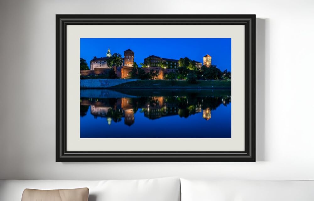 JVERF - JZZF07413 Krakow Poland Castles Rivers Wawel Castlenight| Self-Adhesive Painting | Frameless