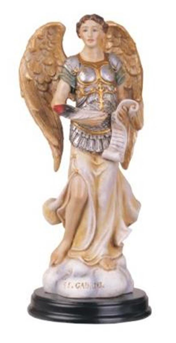 George S. Chen Imports Polyresin Archangel Gabriel Holy Figurine (5 Inch, Multicolour)