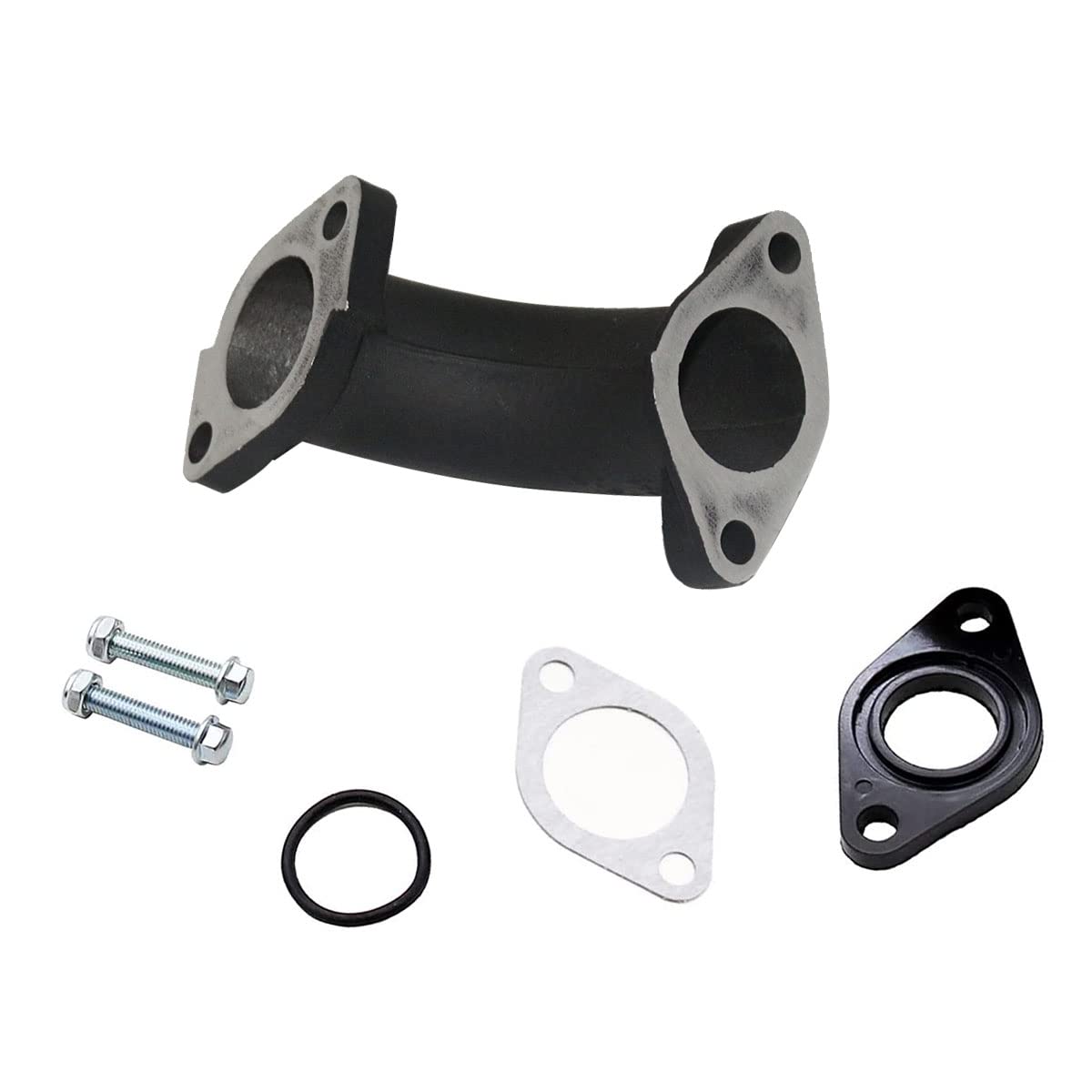 PRO BAT Intake Manifold Pipe 26mm Carburetor Intake Manifold Gasket Spacer Screw Kit for 110cc 125cc 140cc 150cc Kazuma ATV Lifan YX Dirt Bike 56-2 FA, Black