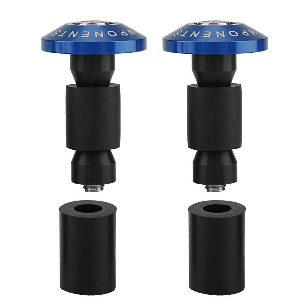 Suuonee Handlebar Plug, 22mm 7/8inch Rubber Motorcycle Handlebar End Slider Plug Caps for Racing ATV Offroad (Blue)