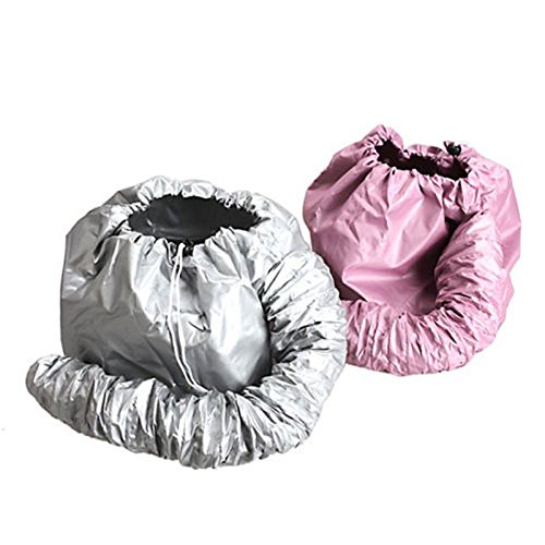 KINGZHUO 2 Pcs (one sliver another is pink) Portable Safe Women Hair Dryer Soft Bonnet Hood Attachment Haircare Salon Hairdressing Hat Cap