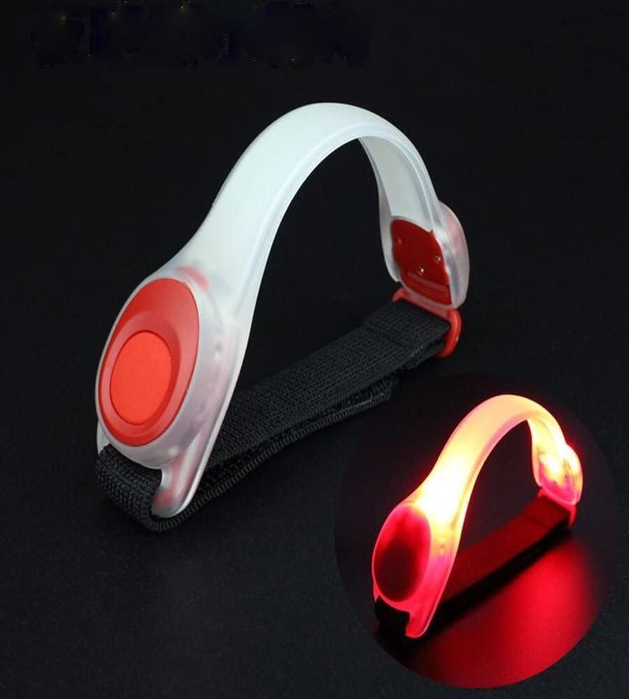 showkah® Safety LED Light 3 Modes Outdoor Sports Night Light | Glowing LED Armband Light Band Safety Belt Light for Cycling, Jogging, Walking & Trekking Safety Reflective Light - Red