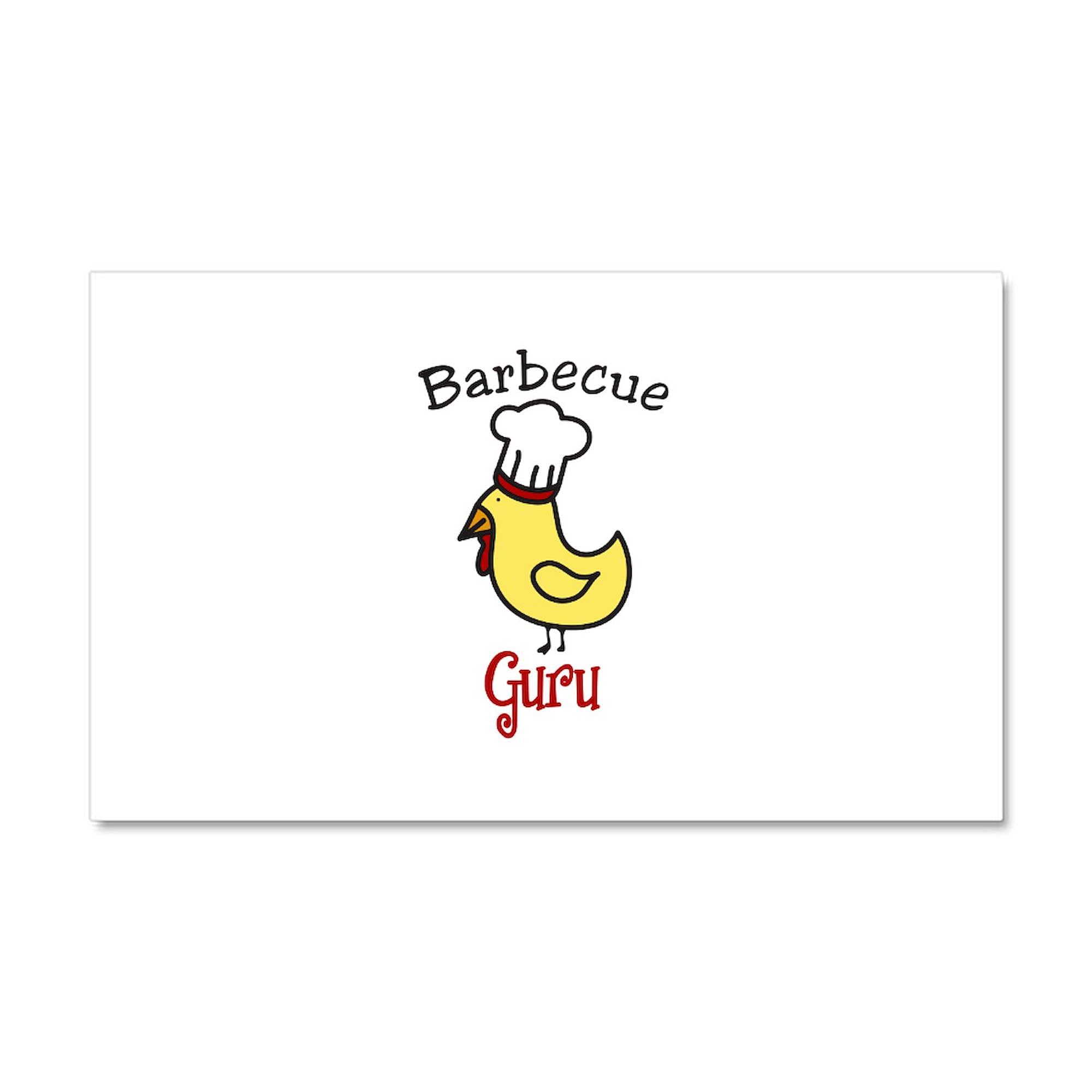 CafePress Barbecue Guru Car Magnet 20 X 12 Car Magnet, 20"x 12" Magnetic Door Display