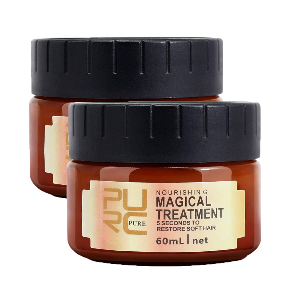 2 Pack PURC Magical Hair Treatment Mask, Advanced Molecular Hair Roots Treatment, Professtional Hair Conditioner, Deep Conditioner Suitable for Dry & Damaged Hair, Restore Soft Hair Fast