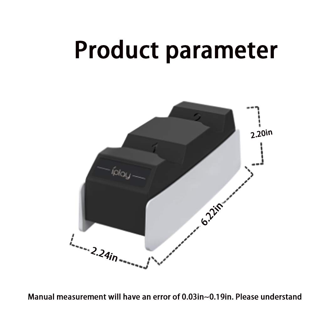 iplay PS5 Controller Charger,Charging Dock Station Compitable with Playstation 5 PS5 Controller, PS5 Controller Charging Dock PS5 DualSense Controller - Auarte Charging ps5 controller charger