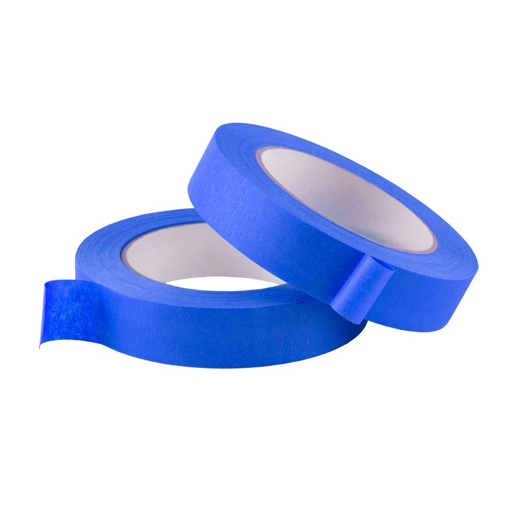 Lichamp 2 Pack Blue Painters Tape 1 inch, Blue Masking Tape 1 inch x 55 Yards x 2 Rolls (110 Total Yards)