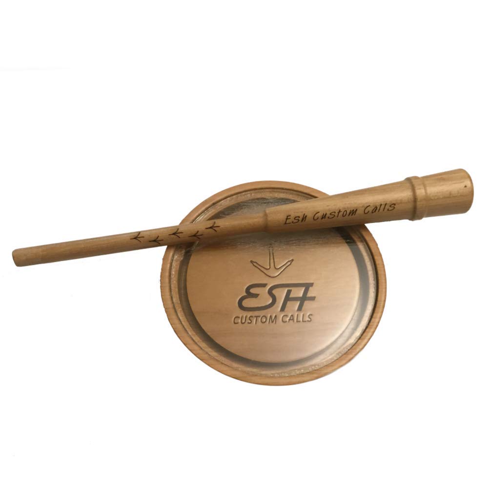 ESH Turkey Pot Calls for Hunting - Wooden Pan Friction Glass and Slate Pot Turkey Calls with Realistic Gobbler Sounds